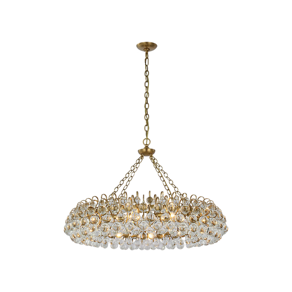 Bellvale Large Ring Chandelier in Hand-Rubbed Antique Brass